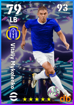 Vitaliy Mykolenko — LB, OVR 79, MAX 93
