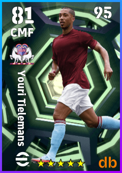 Youri Tielemans — CMF, OVR 81, MAX 95