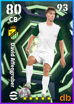 David Affengruber — CB, OVR 80, MAX 93