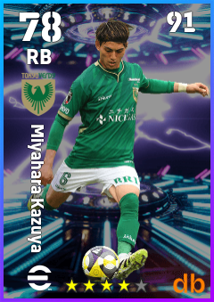 Miyahara Kazuya — RB, OVR 78, MAX 91