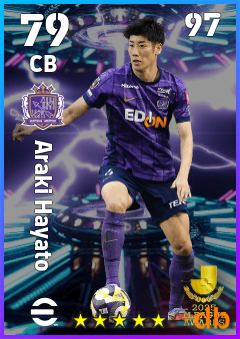 Araki Hayato — CB, OVR 79, MAX 97