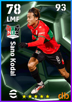 Sano Kodai — LMF, OVR 78, MAX 93