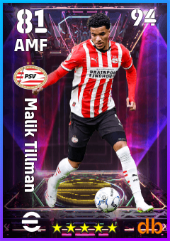 Malik Tillman — AMF, OVR 81, MAX 94