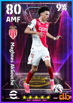 Maghnes Akliouche — AMF, OVR 80, MAX 94
