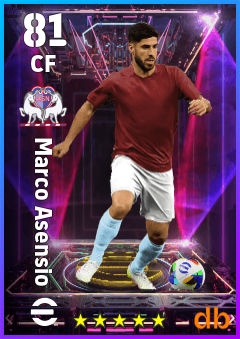Marco Asensio — CF, OVR 81, MAX 81