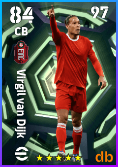 Virgil van Dijk — CB, OVR 84, MAX 97