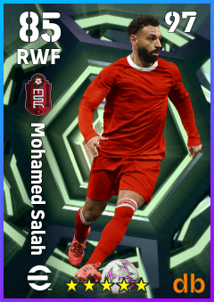 Mohamed Salah — RWF, OVR 85, MAX 97