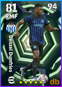 Denzel Dumfries — RMF, OVR 81, MAX 94