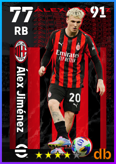 Álex Jiménez — RB, OVR 77, MAX 91