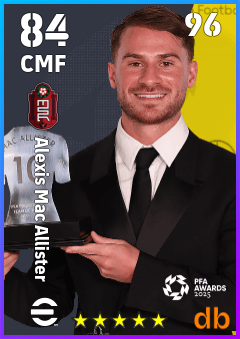 Alexis Mac Allister — CMF, OVR 84, MAX 96