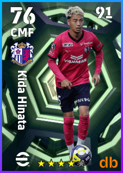 Kida Hinata — CMF, OVR 76, MAX 91