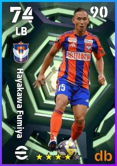 Hayakawa Fumiya — LB, OVR 74, MAX 90