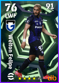Welton Felipe — LWF, OVR 76, MAX 91