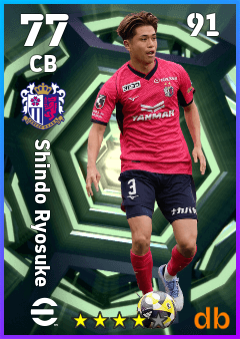Shindo Ryosuke — CB, OVR 77, MAX 91