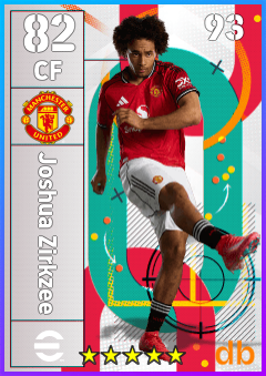 Joshua Zirkzee — CF, OVR 82, MAX 93