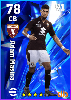 Adam Masina — CB, OVR 78, MAX 91