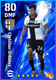Christian Ordóñez — DMF, OVR 80, MAX 93