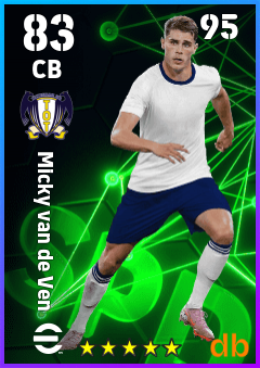 Micky van de Ven — CB, OVR 83, MAX 95