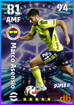 Marco Asensio — AMF, OVR 81, MAX 94