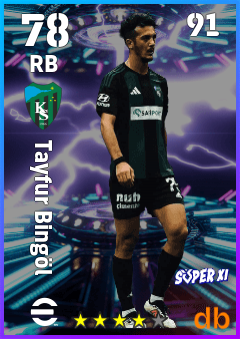 Tayfur Bingöl — RB, OVR 78, MAX 91