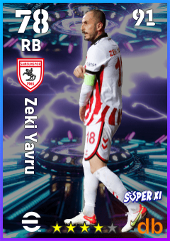 Zeki Yavru — RB, OVR 78, MAX 91