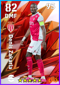 Denis Zakaria — DMF, OVR 82, MAX 95