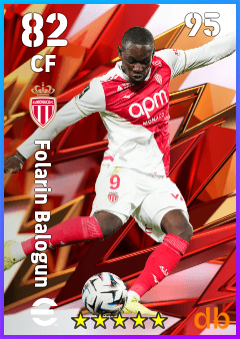 Folarin Balogun — CF, OVR 82, MAX 95