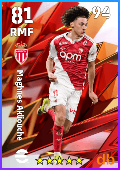 Maghnes Akliouche — RMF, OVR 81, MAX 94