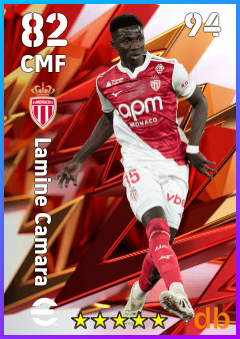 Lamine Camara — CMF, OVR 82, MAX 94