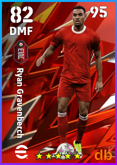 Ryan Gravenberch — DMF, OVR 82, MAX 95