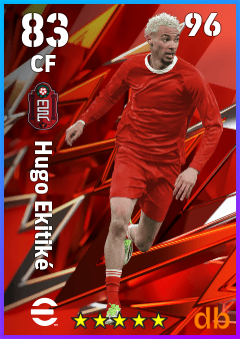 Hugo Ekitiké — CF, OVR 83, MAX 96