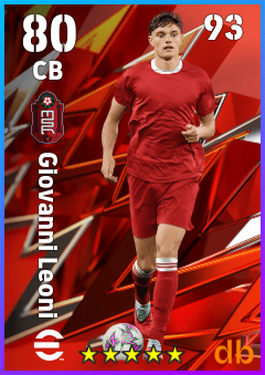 Giovanni Leoni — CB, OVR 80, MAX 93