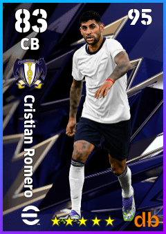 Cristian Romero — CB, OVR 83, MAX 95