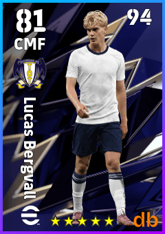 Lucas Bergvall — CMF, OVR 81, MAX 94