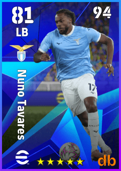 Nuno Tavares — LB, OVR 81, MAX 94