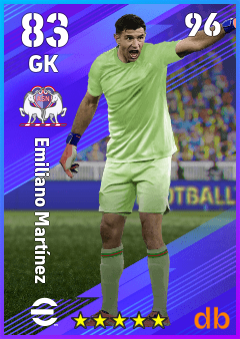 Emiliano Martínez — GK, OVR 83, MAX 96
