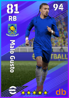 Malo Gusto — RB, OVR 81, MAX 94