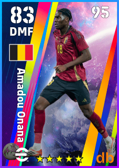 Amadou Onana — DMF, OVR 83, MAX 95