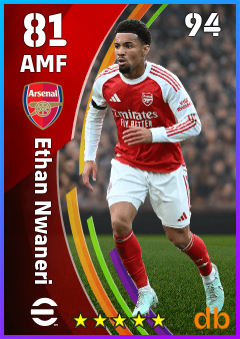 Ethan Nwaneri — AMF, OVR 81, MAX 94