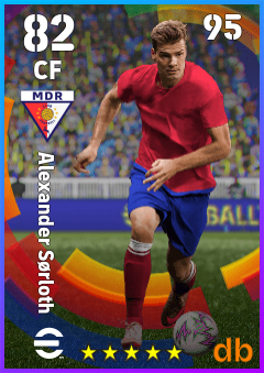 Alexander Sørloth — CF, OVR 82, MAX 95