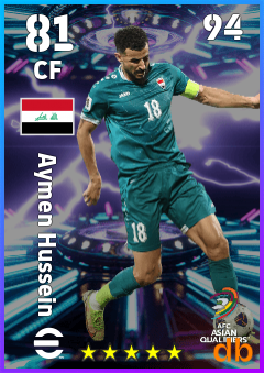 Aymen Hussein — CF, OVR 81, MAX 94