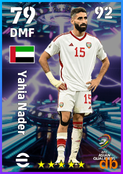 Yahia Nader — DMF, OVR 79, MAX 92