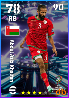 Abdul Aziz Khalfan — RB, OVR 78, MAX 90