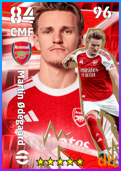 Martin Ødegaard — CMF, OVR 84, MAX 96