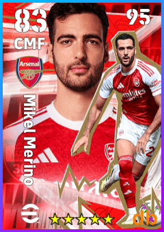 Mikel Merino — CMF, OVR 83, MAX 95