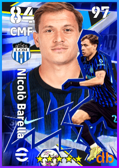 Nicolò Barella — CMF, OVR 84, MAX 97