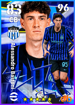 Alessandro Bastoni — CB, OVR 83, MAX 96