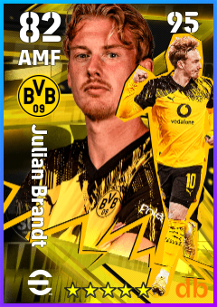 Julian Brandt — AMF, OVR 82, MAX 95