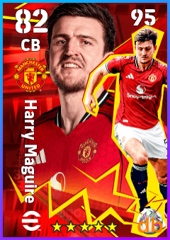 Harry Maguire — CB, OVR 82, MAX 95