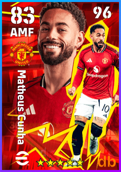 Matheus Cunha — AMF, OVR 83, MAX 96
